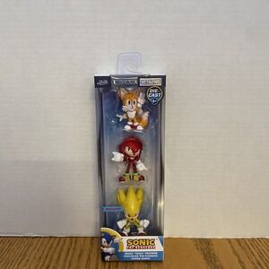 Sonic the Hedgehog Metalfigs 3 Pack 2.5" Figures Die Cast Metal Tails Knuckles
